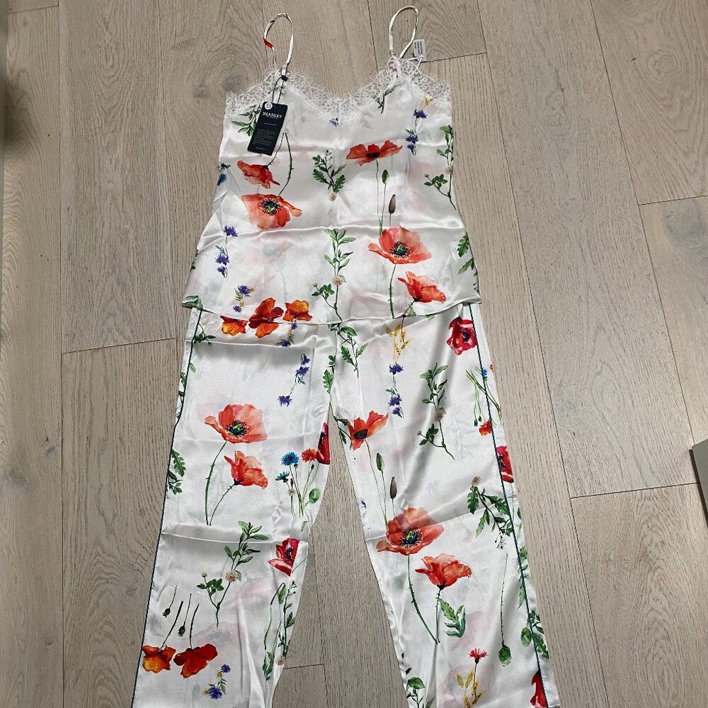 SilkySilk - NWT - 100% Silk Pajama Set with Camisole Top XS